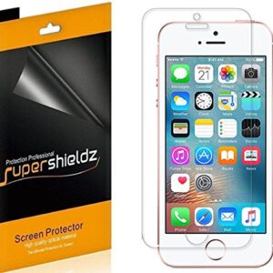 (6 Pack) Supershieldz Designed for iPhone SE (1st Gen, 2016 Edition), iPhone 5S, iPhone 5C, and iPhone 5 Screen Protector, High Definition Clear Shield (PET)