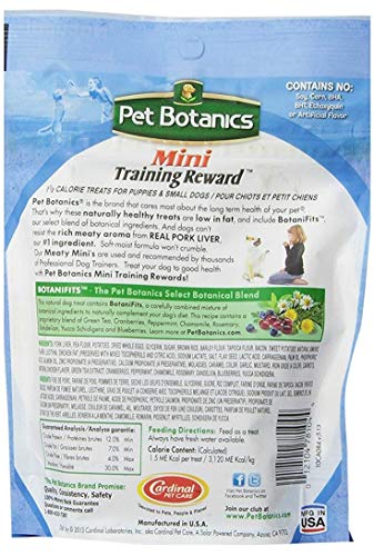 Pet Botanics Mini Training Rewards for Dogs 3 Flavor Variety Bundle: (1) Bacon, (1) Chicken and (1) Beef, 4 Oz Ea (200 Count per Bag, 3 Bags Total)