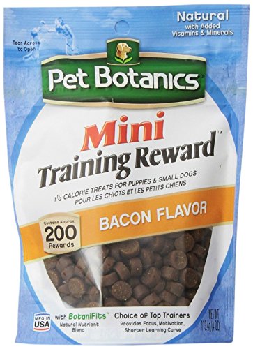 Pet Botanics Mini Training Rewards for Dogs 3 Flavor Variety Bundle: (1) Bacon, (1) Chicken and (1) Beef, 4 Oz Ea (200 Count per Bag, 3 Bags Total)