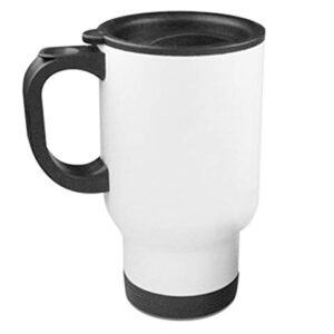 1 piece Stainless Blank Travel Mug white for Sublimation Dye Thermal Heat Press Transfer Coated 14 ounces