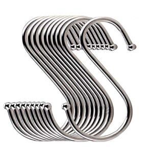 gxhuang heavy duty metal chrome plated s shape hooks, set of 10 (large)