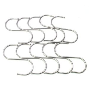 GXHUANG Heavy Duty Metal Chrome Plated S Shape Hooks, Set of 10 (Large)