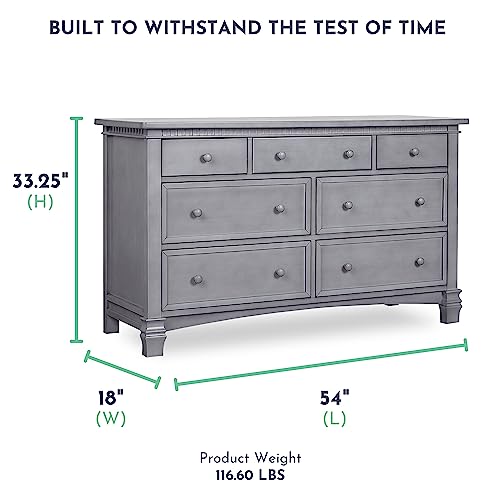 Evolur Santa Fe Double Dresser, Storm Grey