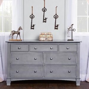 Evolur Santa Fe Double Dresser, Storm Grey