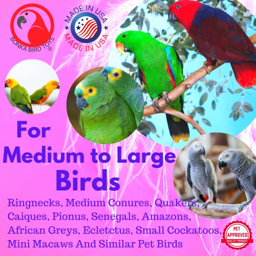 Bonka Bird Toys 1586 Duo Foraging Star Vine Colorful Preening Shredding Chew Parrot Parrotlet, Quaker, Cockatiel, Cockatoo, African Grey, and Similar pet Birds