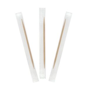 Royal FBA_RIW12S Plain Individual Cello Wrapped Toothpicks, Package of 1000, 2.5", Beige