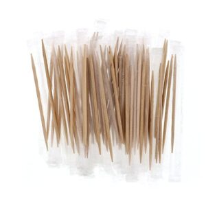 Royal FBA_RIW12S Plain Individual Cello Wrapped Toothpicks, Package of 1000, 2.5", Beige