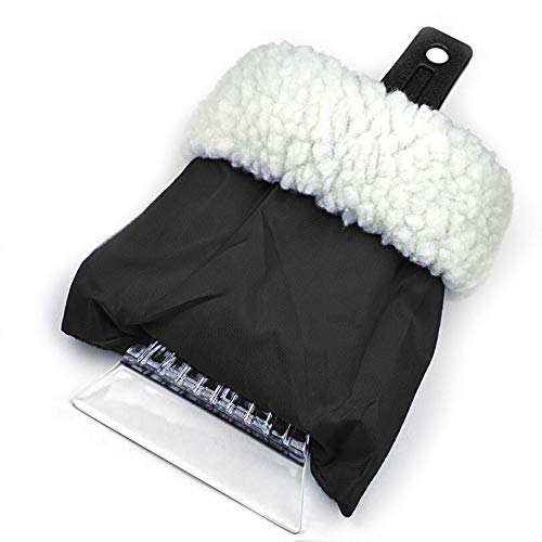 Consumer Goods Inc Sherpa Lined Windshield Ice Scraper with Glove (Blue)