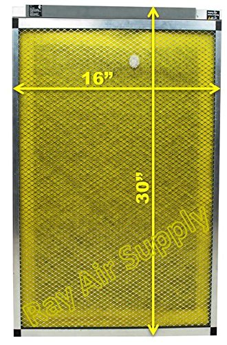 RAYAIR SUPPLY 16x30 MicroPower Guard Air Cleaner Replacement Filter Pads (3 Pack) Yellow