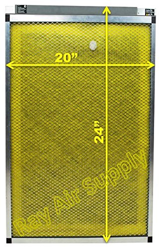 RAYAIR SUPPLY 20x24 MicroPower Guard Air Cleaner Replacement Filter Pads (3 Pack) Yellow