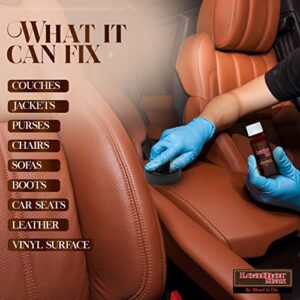 Leather Max Complete Leather Refinish, Restore, Recolor & Repair Kit/Now with 3 Color Shades to Blend with/Leather & Vinyl Refinish (Bold Brown)