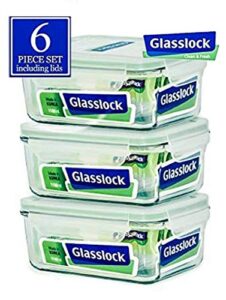 glasslock food-storage container with locking lids oven and microvave safe - rectangular 37oz