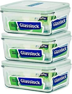 glasslock food-storage container with locking lids oven and microvave safe - rectangular 64oz