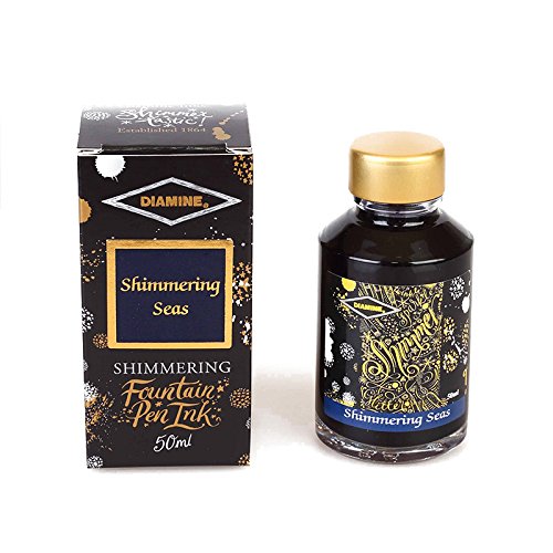 Diamine - Shimmering Fountain Pen Ink, Shimmering Seas 50ml