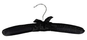 children's black satin padded hangers (set of 5)