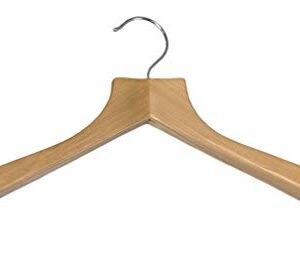 Natural Finish Deluxe Coat Hanger (Set of 5)