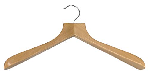 Natural Finish Deluxe Coat Hanger (Set of 5)