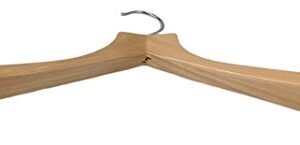 Natural Finish Deluxe Coat Hanger (Set of 5)