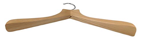 Natural Finish Deluxe Coat Hanger (Set of 5)