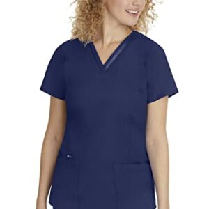 Healing Hands Scrubs Top 3 Pocket V-Neck 2278 Jasmin Womens Scrub Top Purple Label Scrubs for Women Navy M