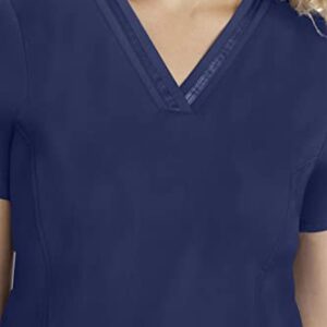 Healing Hands Scrubs Top 3 Pocket V-Neck 2278 Jasmin Womens Scrub Top Purple Label Scrubs for Women Navy M