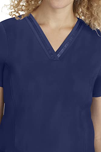 Healing Hands Scrubs Top 3 Pocket V-Neck 2278 Jasmin Womens Scrub Top Purple Label Scrubs for Women Navy M