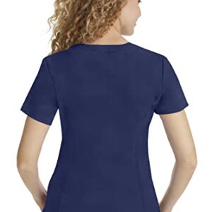 Healing Hands Scrubs Top 3 Pocket V-Neck 2278 Jasmin Womens Scrub Top Purple Label Scrubs for Women Navy M