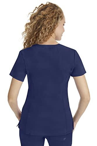 Healing Hands Scrubs Top 3 Pocket V-Neck 2278 Jasmin Womens Scrub Top Purple Label Scrubs for Women Navy M