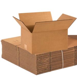 box usa shipping boxes small 12"l x 9"w x 6"h, 25-pack | corrugated cardboard box for packing, moving and storage