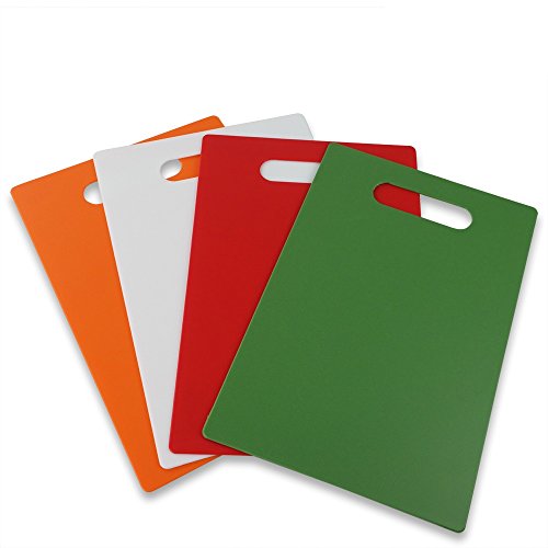 Nicesh Plastic Cutting Board Set - Thin, 11.8" x 7.8", set of 4