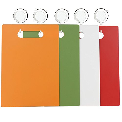 Nicesh Plastic Cutting Board Set - Thin, 11.8" x 7.8", set of 4