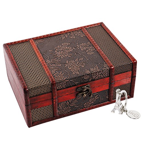 SICOHOME Treasure Box,9.0" Grape Tarot Card Box for Jewelry,Tarot Cards,Gifts and Home Decoration