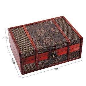 SICOHOME Treasure Box,9.0" Grape Tarot Card Box for Jewelry,Tarot Cards,Gifts and Home Decoration