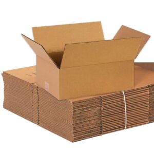 partners brand 14x10x6 corrugated cardboard boxes, 14"l x 10"w x 6"h, pack of 25 | shipping, packaging, moving, storage box for business, strong wholesale bulk boxes 14x10x6 14106