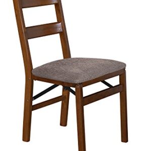 Stakmore Classic Slat Back Folding Chair Finish, Set of 2, Fruitwood