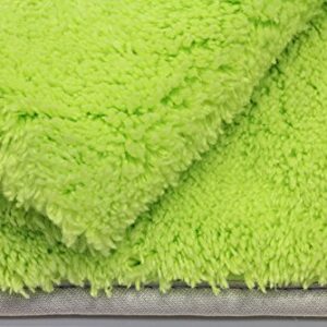 Autofiber [Motherfluffer XL] Soft and Plush Car Drying Towel 22"x22" (Green)