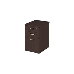 bush business furniture easy office 3 drawer mobile file cabinet, legal, mocha cherry