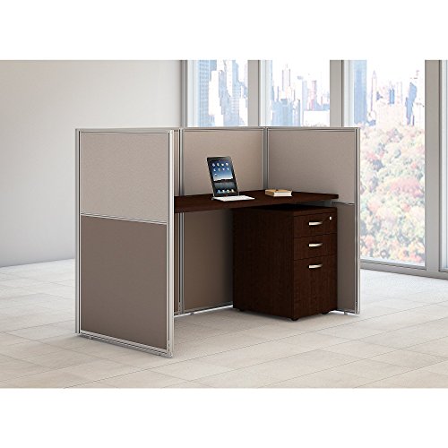 Bush Business Furniture Easy Office 3 Drawer Mobile File Cabinet, Legal, Mocha Cherry