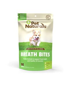 pet naturals breath bites breath freshener for dogs, 60 chews - fresh breath, healthy gi support and dental health