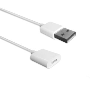techmatte charging adapter electronic cable compatible with apple pencil 1st generation, male to female flexible connector, laptop (white-3 feet)