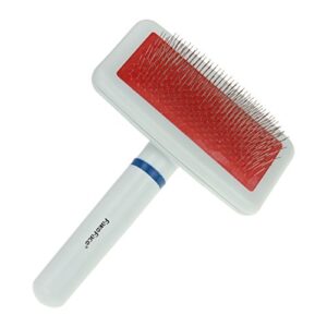 fakeface pet puppy dog cat hair shedding grooming fur trimmer groomer soft pin gilling brush comb slicker rake tool with antiskid handle grip large