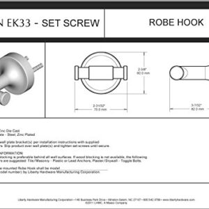 Franklin Brass MAX35-SN Maxted Wall Mounted Multi-Purpose Hook in Satin Nickel