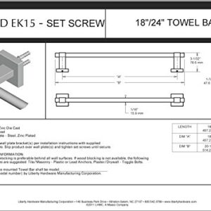 Franklin Brass MAX24-SN Maxted 24" Towel Bar in Brushed Nickel