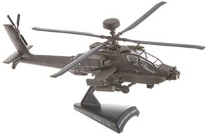 daron postage stamp boeing ah-64d apache longbow 1/100 scale diecast display model with stand ,medium