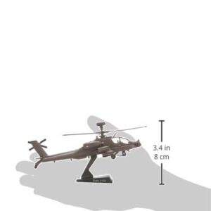 Daron Postage Stamp Boeing AH-64D Apache Longbow 1/100 Scale Diecast Display Model with Stand ,Medium