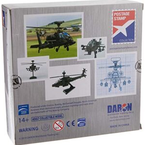 Daron Postage Stamp Boeing AH-64D Apache Longbow 1/100 Scale Diecast Display Model with Stand ,Medium