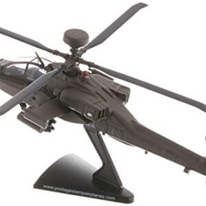 Daron Postage Stamp Boeing AH-64D Apache Longbow 1/100 Scale Diecast Display Model with Stand ,Medium