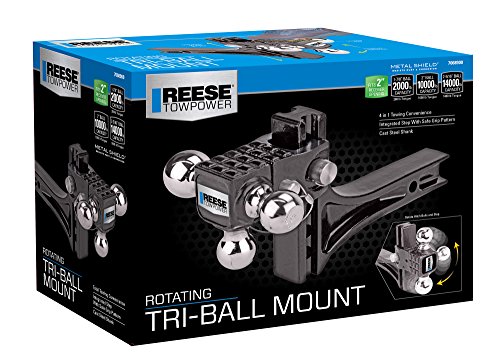 Reese Towpower 7068900 Rotating Tri-Ball/Step Mount, Black