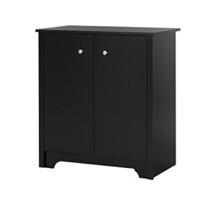 south shore small 2-door storage cabinet with adjustable shelf, pure black