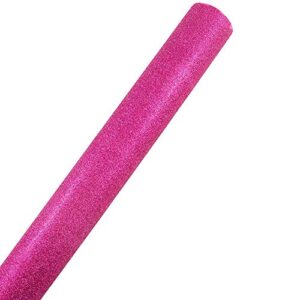 JAM Paper Gift Wrap - Glitter Wrapping Paper - 25 Sq Ft - Fuchsia Hot Pink Glitter - Roll Sold Individually